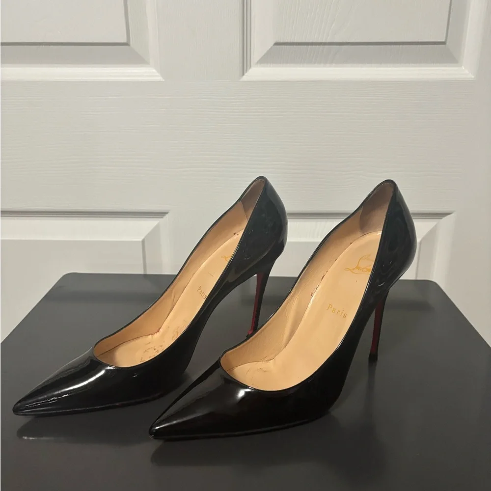 Christian Louboutin Kate 100 Black Patent Pumps (Size 41.5) - Picture 7 of 10